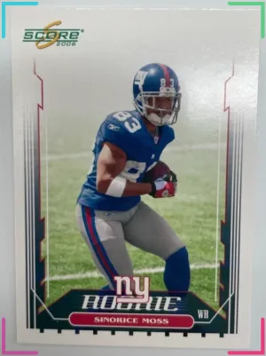 2006 Score - Rookie Sinorice Moss #345 (RC) Giants
