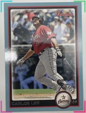 2010 Bowman Blue Houston Astros Baseball Card #44 Carlos Lee /520