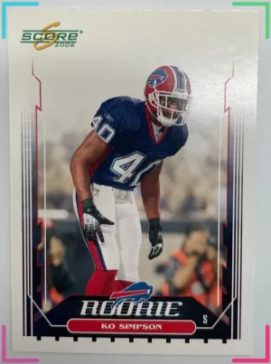 2006 Score - Rookie Ko Simpson #348 (RC) Bills