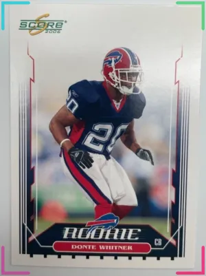 2006 Score Rookie Donte Whitner #433 Rookie RC Buffalo Bills Football Card