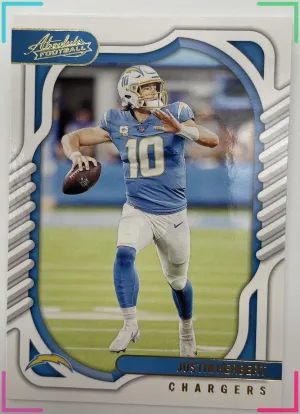 2022 Panini Absolute Yellow Justin Herbert #87