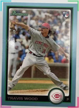 2010 Bowman Draft Blue Cincinnati Reds Baseball Card #BDP33 Travis Wood/399