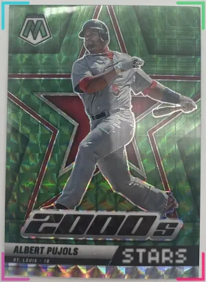 2022 Panini Mosaic 2000s Stars Green Prizm ALBERT PUJOLS CARDINALS #299