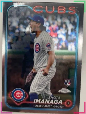 Shota Imanaga 2024 Topps Chrome Update Rookie Debut RC #USC95 Chicago Cubs