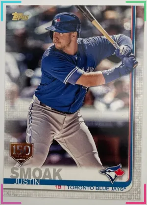 2019 TOPPS 150 YEARS STAMP 680 Justin Smoak - Toronto Blue Jays