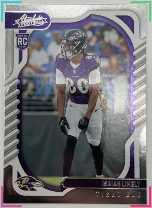 2022 Panini Absolute - Rookies #164 Isaiah Likely (RC) Baltimore Ravens NFL