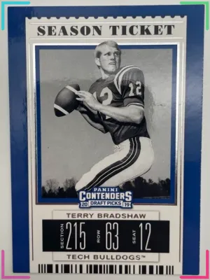 2019 Panini Contenders Draft Picks - Season Ticket Terry Bradshaw #93 Steelers