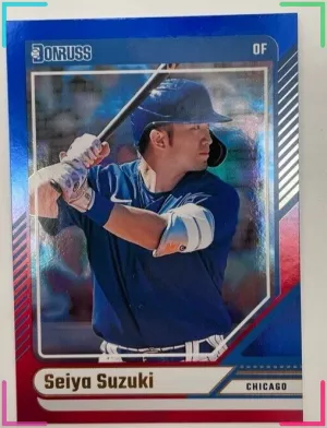 2024 Panini Donruss - #82 Seiya Suzuki Cubs Red & Blue Parallel