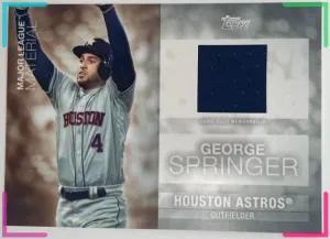 GEORGE SPRINGER 2020 Topps MAJOR LEAGUE MATERIAL CARD #MLM-GSP Astros