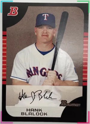 2005 Bowman Texas Rangers Baseball Card #5 Hank Blalock