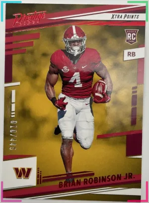 2022 Prestige Brian Robinson Jr. 10/449 Red Xtra Points Rookie Commanders RC RB