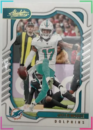 2022 PANINI ABSOLUTE JAYLEN WADDLE MIAMI DOLPHINS Football #51 Yellow