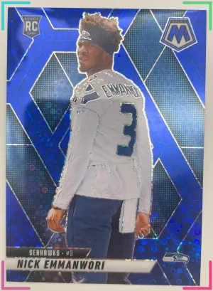 2025 Panini Mosaic Blue No Huddle Nick Emmanwori Rookie 77/99 Seattle Seahawks