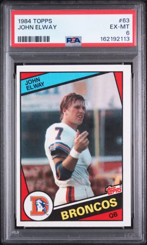 1984 Topps #63 John Elway RC PSA 6