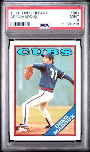 1988 Topps Tiffany #361 Greg Maddux PSA 9