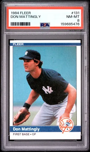 1984 Fleer Don Mattingly RC PSA 8 #131