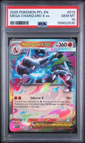 2025 Pokemon Pfl En-Phantasmal Flames Mega Charizard X Ex PSA 10 #013