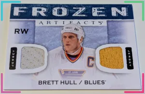 🔥Brett Hull FROZEN ARTIFACTS DUAL JERSEY 2014-15 Upper Deck Artifacts UD 🔥