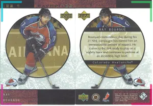 RAY BOURQUE 2000-01 Upper Deck ICE Hockey INSERT CARD ICE RINK FAVORITES #FP3 UD