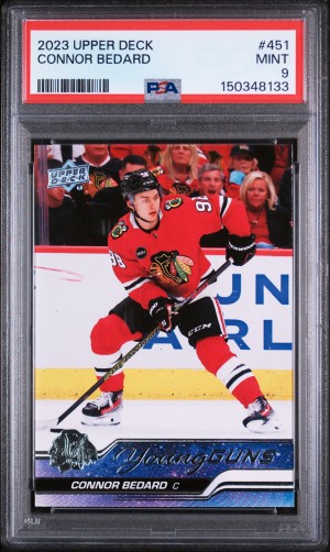 2023-24 Upper Deck Connor Bedard Young Guns #451 PSA 9