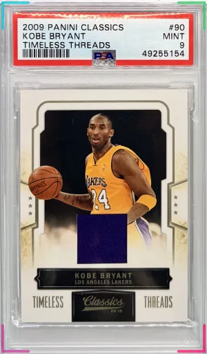 2009 Panini Classics Kobe Bryant Timeless Threads Game Worn /99 PSA 9