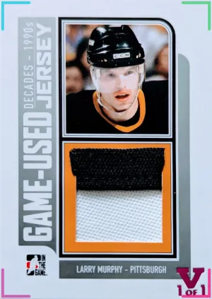 🔥#1/1 LARRY MURPHY RELIC 2013-14 In The Game Decades 1990s Game Used Jerseys 🔥