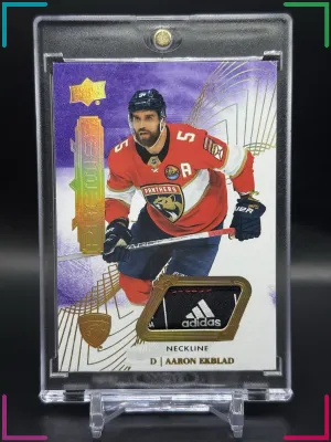 2022-23 UD Premier Aaron Ekblad Neckline Adidas Tag /3 Game Used #69