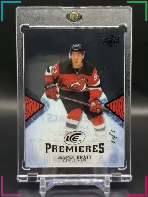 2017-18 UD ICE Jesper Bratt Ice Premieres Rookie Black 1/1 RC 1 Of 1 #155