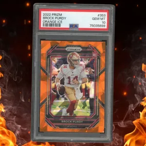 2022 Panini Prizm Brock Purdy Orange Ice Rookie #353 PSA 10