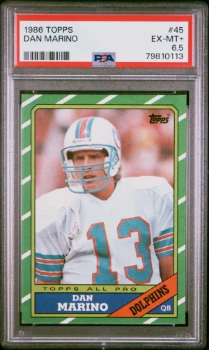 1986 Topps Dan Marino PSA 6.5 #45