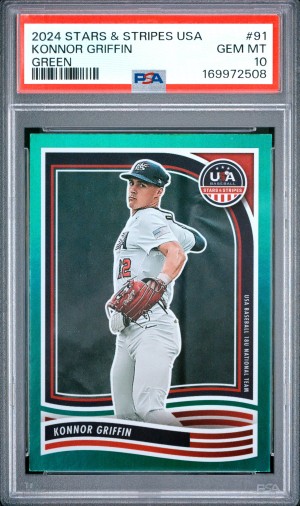 2024 Panini Stars & Stripes Usa Konnor Griffin Green PSA 10