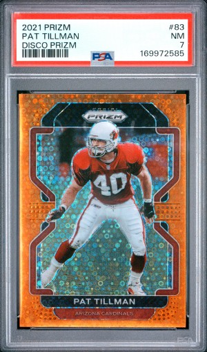 2021 Panini Prizm Pat Tillman Disco Prizm PSA 7