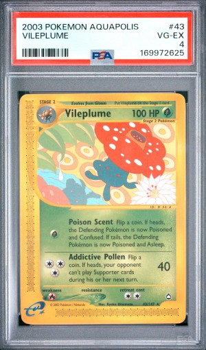 2003 Pokemon Aquapolis Vileplume PSA 4