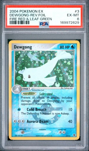 2004 Pokemon Ex Fire Red & Leaf Green Dewgong-Rev.foil Fire Red & Leaf Green PSA 6