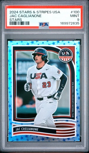 2024 Panini Stars & Stripes Usa Jac Caglianone Stars PSA 9