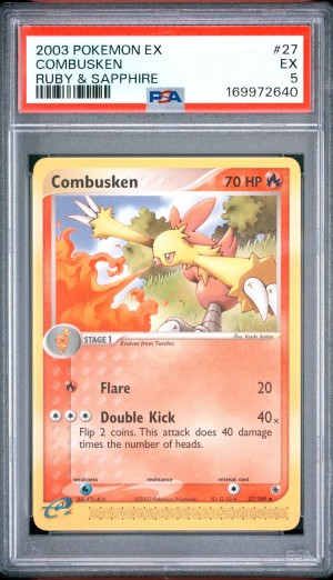 2003 Pokemon Ex Ruby & Sapphire Combusken Ruby & Sapphire PSA 5