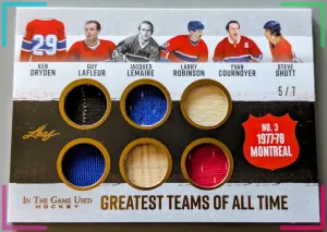🔥#/7 Dryden 6 Relic 2022-23 Leaf ITG Game Used Greatest Teams 1977-78 Montreal