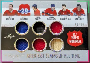🔥#/20 Lafleur 6 Relic 2022-23 Leaf ITG Game Used Greatest Team 1976-77 Montreal