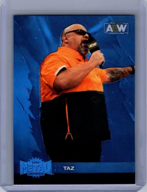 2022 SkyBox Metal Universe AEW #74 Taz Blue Spectrum