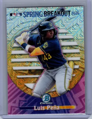 2026 Bowman Chrome #SB-19 Luis Peña Spring Breakout 2026 Mojo Refractor