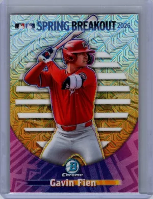 2026 Bowman Chrome #SB-10 Gavin Fien Spring Breakout 2026 Mojo Refractor