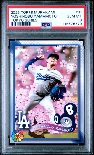 2025 Topps Murakami + MLB World Tour Tokyo Series Yoshinobu Yamamoto PSA 10