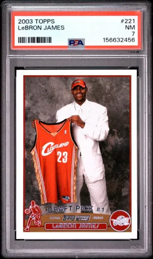 2003 Topps Lebron James #221 PSA 7 NM Rookie Just Graded