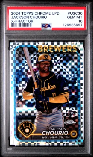 2024 Topps Chrome Update Jackson Chourio X-Fractor