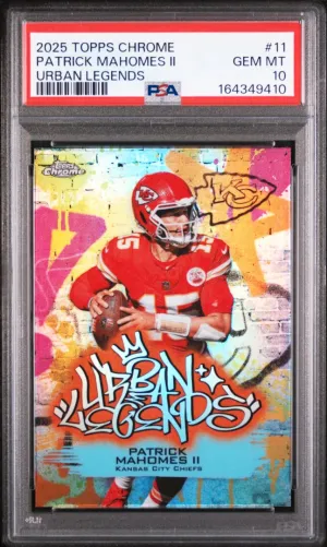 2025 Topps Chrome #11 Urban Legends Patrick Mahomes PSA 10