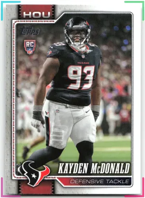 Kayden McDonald RC 2026 Topps Flagship Texans
