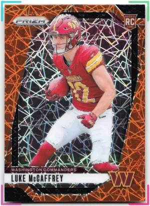 Luke McCaffrey RC 2024 Panini Prizm Lazer Commanders