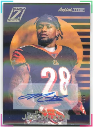 Joe Mixon 2020 Zenith Autographs Artist Proof Gold #/5 Bengals