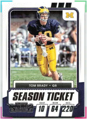 Tom Brady 2021 Panini Contenders Draft Picks Wolverines