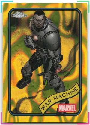 War Machine 2025 Topps Chrome Marvel Gold Wave